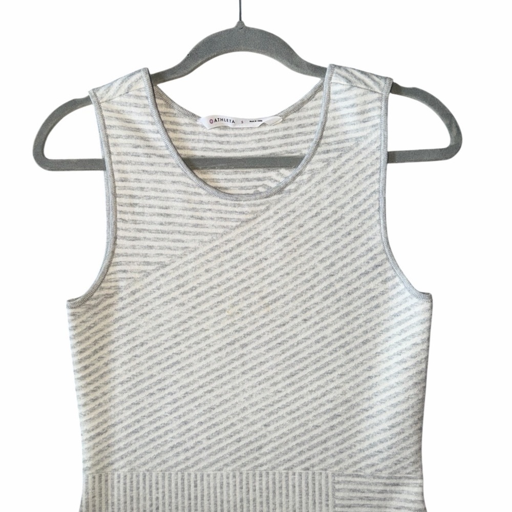Athleta Cream Textured Knit Sleeveless Mini Dress Size S - Picture 4 of 9